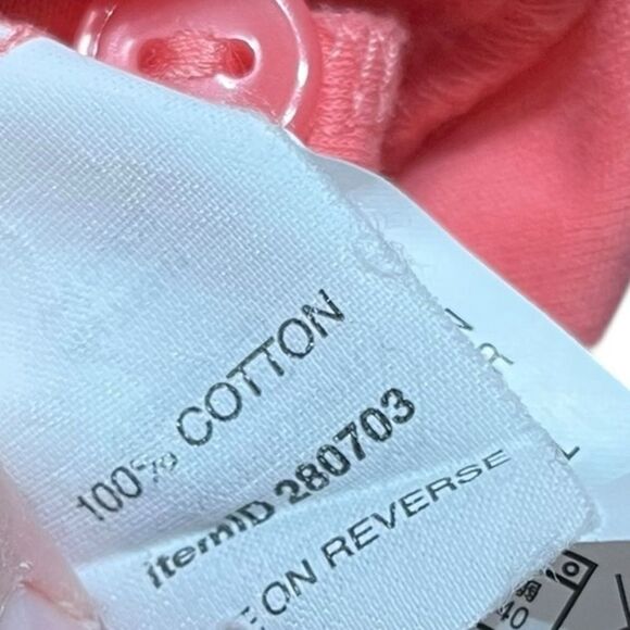 L.L. Bean Coral Top With Button Details, Size L - Picture 7 of 7